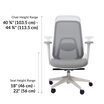 ascent chair seat height is 18 inches to 22 inches